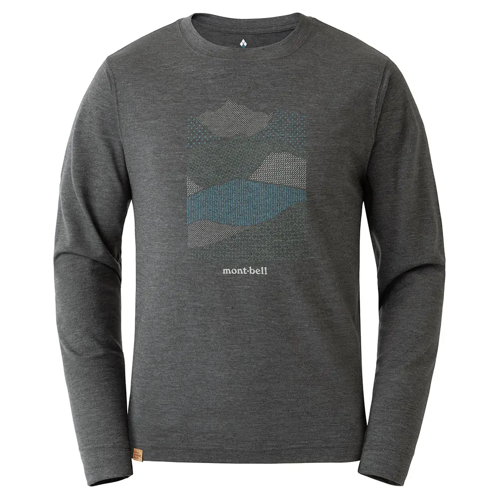 Merino Wool Plus Light Long Sleeve T Men's Mountain Collage